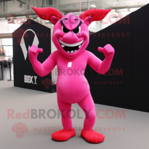 Pink Devil mascotte kostuum...