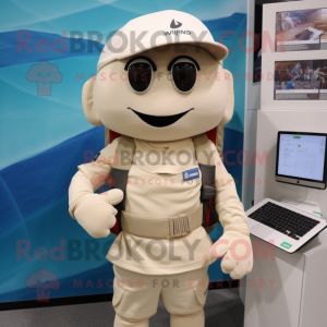 Beige Computer maskot...