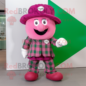 Magentafarbener Maskottchen...