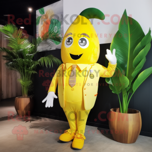 Gul Mango maskot drakt...