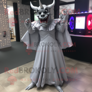 Silver Devil maskot kostume...