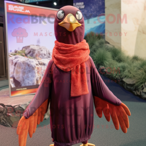 Maroon Gull maskot kostume...