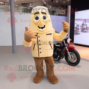 Beige French Fries mascotte...