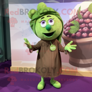 Olive Grape maskot kostym...