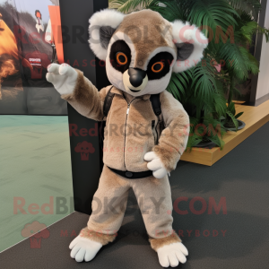  Lemur maskot kostym...