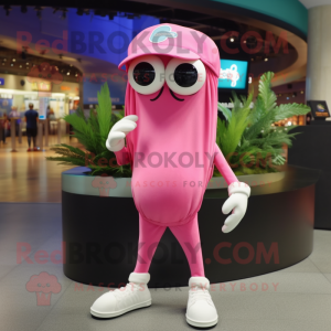 Pink Squid mascotte kostuum...