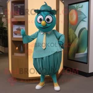 Teal Mango mascotte kostuum...