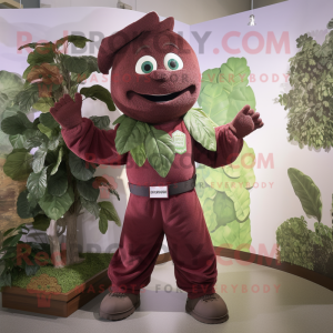 Maroon Beanstalk maskot...