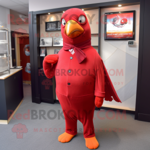 Red Pigeon maskot kostume...