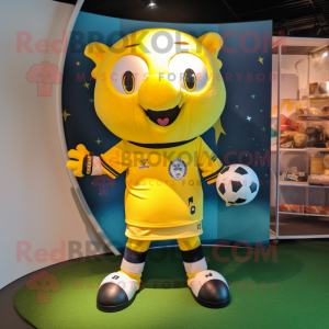 Yellow Soccer Goal maskot...