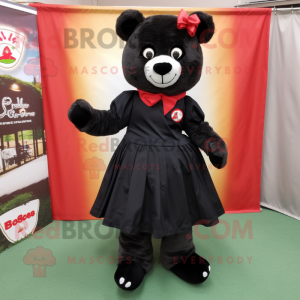 Black Teddy Bear maskot...