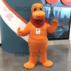 Oransje Titanoboa maskot...