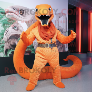 Oransje Titanoboa maskot...