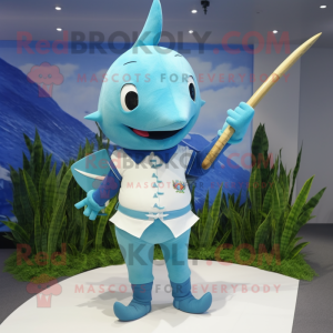 Cyan Swordfish mascotte...