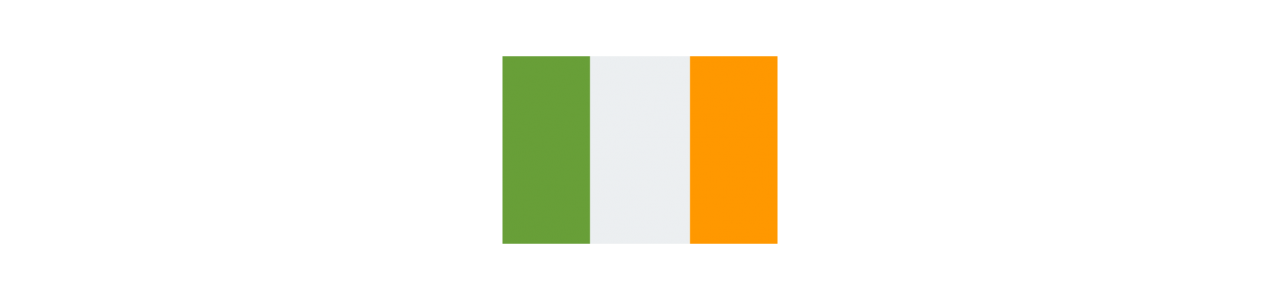 Maskottchen mit irischer Flagge -
